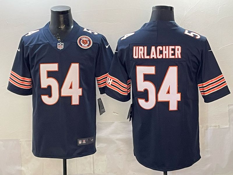 Men 2026 Chicago Bears #54 Urlacher blue 2th generation Nike Limited NFL Jersey style 006